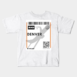 Denver Ticket Design Kids T-Shirt